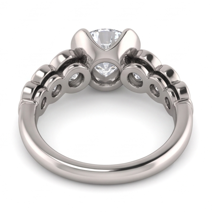 1,86 ct. Runder Brillant Echt Aus der Erde Abgebauter Natürlicher Diamanten Hochzeitstag Ring