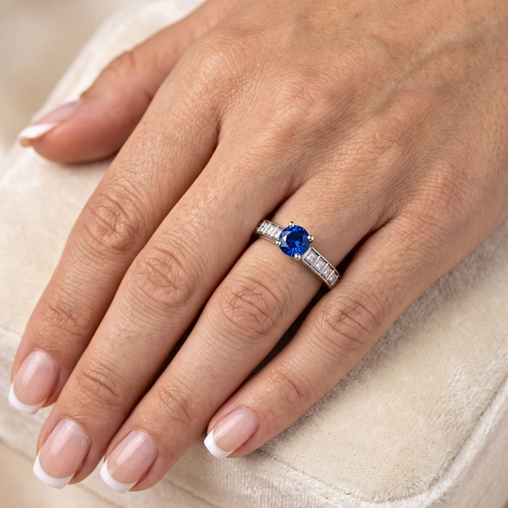 2 Carat echter Ceylon-Saphir-Damenring