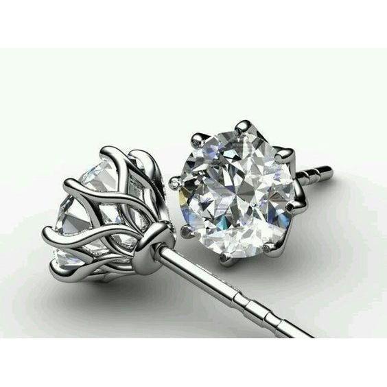 2 karat diamant ohrstecker aus massivem weißgold schmuck