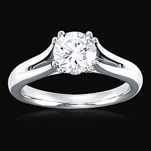 2 Karat Echt Aus der Erde Abgebauter Natürlicher Diamant Solitärring Split Shank Damenschmuck