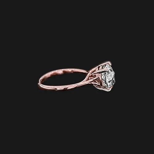 2 Karat Echt Diamant ineinandergreifender Solitärring Bergmann