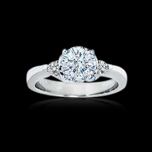 2 Karat Echt Aus der Erde Abgebauter Natürlicher Diamanten 3 Steine Verlobungsring Gold Weiß