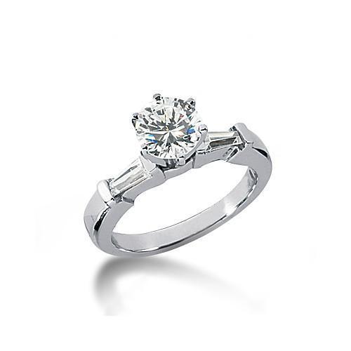 2 Karat Echt Diamanten 3 Steine Verlobungsring Weißgold