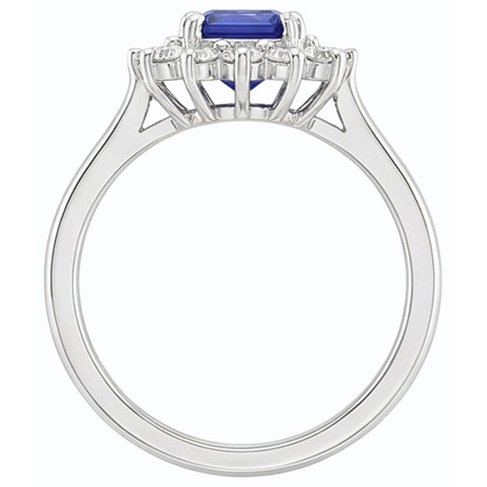 echter round diamant 2Karat ring Profilansicht