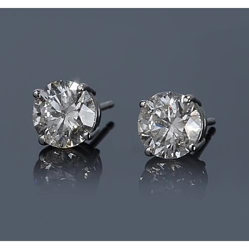 2 Karat Krappen Runder Echt Diamant Ohrstecker