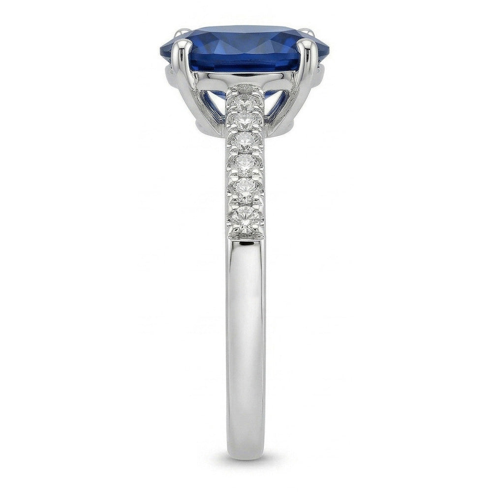 echter oval saphir 2Karat ring Detailansicht