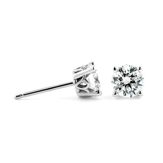 2 Karat Runden D Vvs1 Echt Aus der Erde Abgebauter Natürlicher Diamant Damen Ohrstecker Aus der Erde Abgebauter Natürlicher Diamant Ohrringe 14K