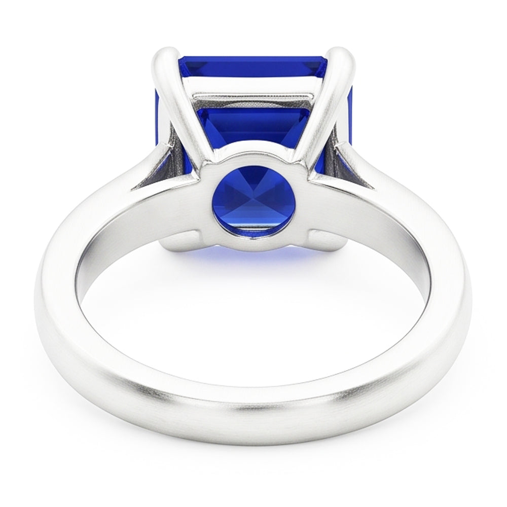 2 Karat Smaragd Solitaire Edelstein Ring Ceylon Saphir Weißgold