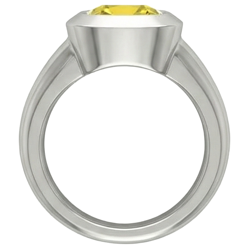 2 Karat Solitär Gelber Saphir Ring Goldschmuck
