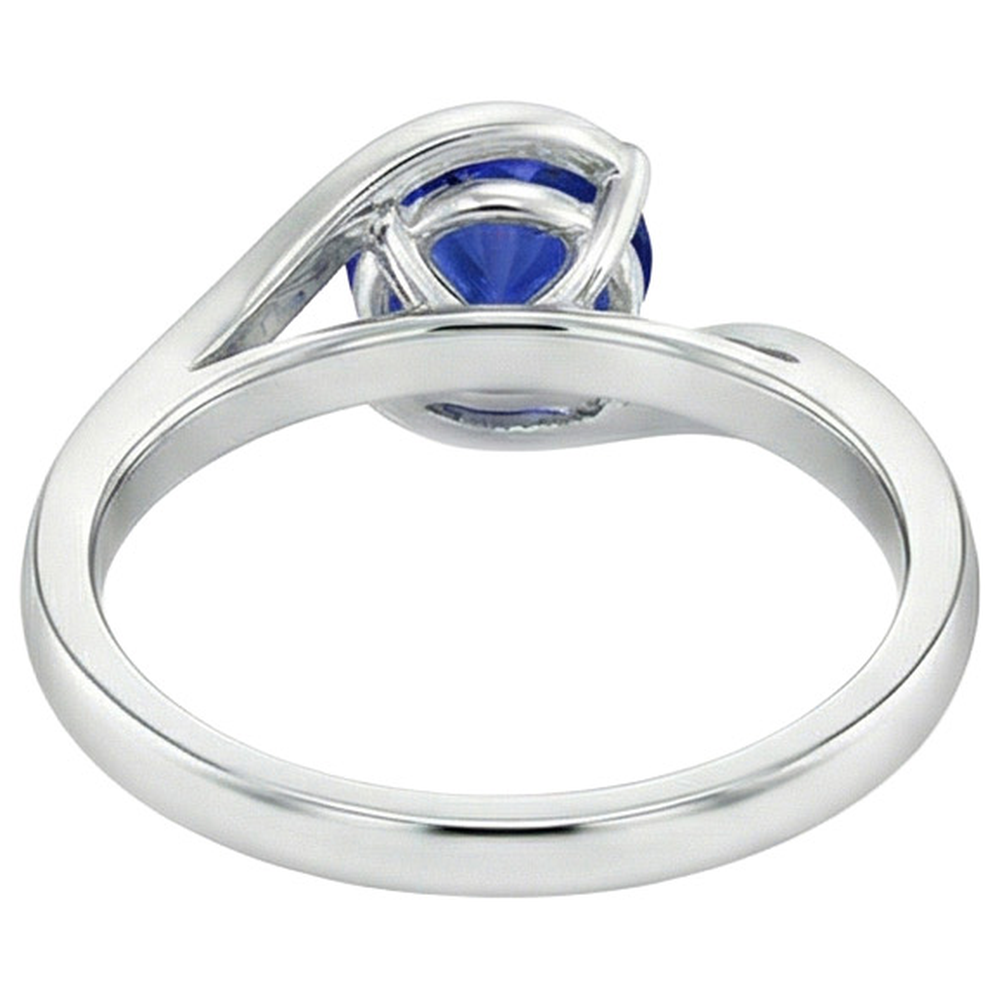 2 Karat Solitärring Ceylon Saphir Tension Style Goldschmuck