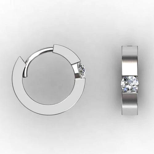 Diamant Damen Creolen Weißgold