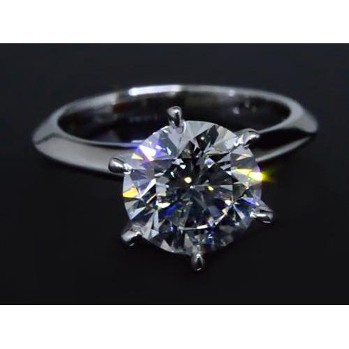 2 Karat runder Echt Diamant-Solitär-Verlobungsring