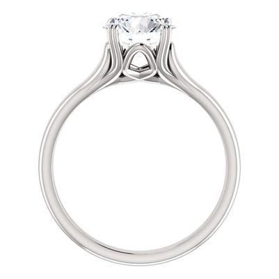 2 Karat runder Echt Diamant Solitärring Weißgold 14K
