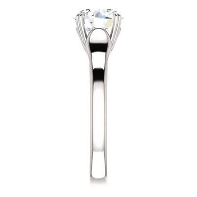 2 Karat runder Echt Diamant Solitärring Weißgold 14K
