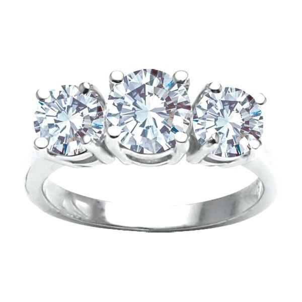 2 karat runder drei-stein-diamant-jubiläumsring