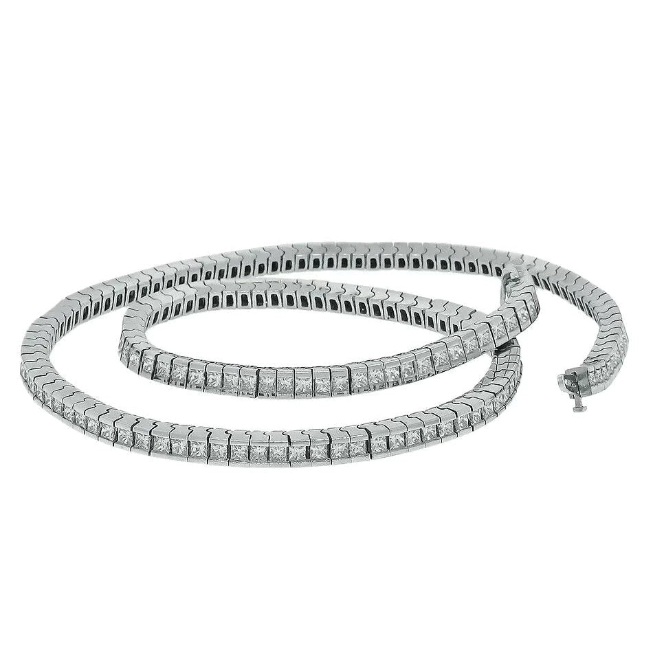 20-Zeiger-Prinzessin-Echt Diamant-Tenniskette