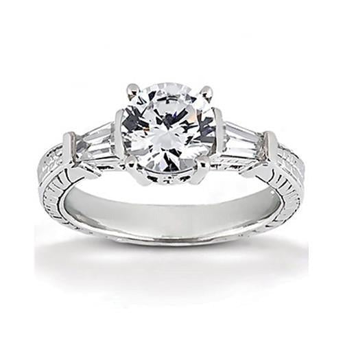 2,01 ct. Weißgold-Echt Aus der Erde Abgebauter Natürlicher Diamant-Jubiläumsring mit drei Steinen Neu