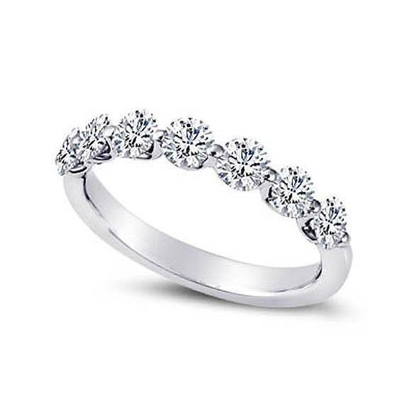 2,10 karat runder diamant halbe ewigkeit band weißgold 14k neu