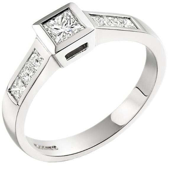 2,25 Karat Princess Cut Echt Diamanten Jubiläumsring Weißgold Neu