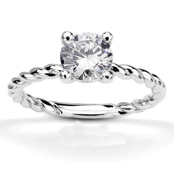 2,25 ct runder Echt Diamant-Hochzeits-Solitärring im Brillantschliff