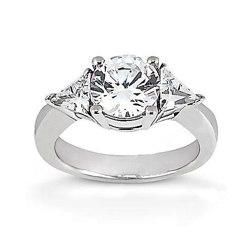 2,25 ct. Echt Diamanten Drei-Steine-Verlobungsring Weißgold