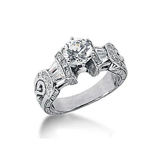 2,26 ct Echt Diamanten Verlobungsring Vintage Style Schmuck