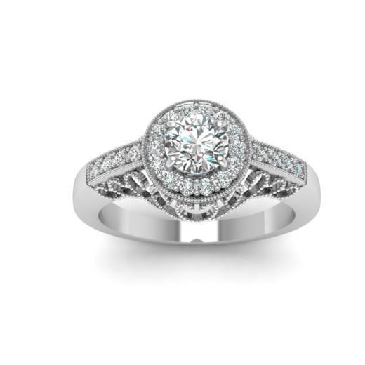 echter round diamant 2.35Karat ring Vorderansicht