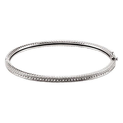 2,40 ct runder Pave Set Natürlich Diamant Armreif 14K Weißgold