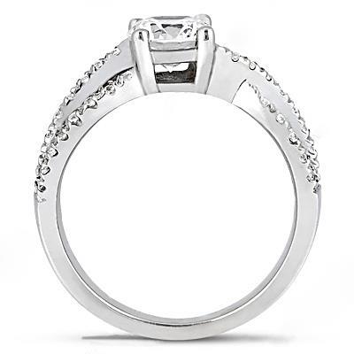 2,45 ct. Echt Diamant-Verlobungsring Twisted Shank
