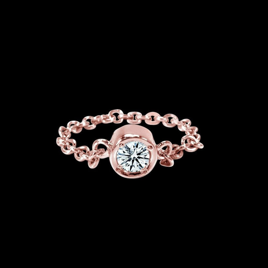 2,5 Karat Yards Echt Aus der Erde Abgebauter Natürlicher Diamantarmband Kettenstil Roségold von Pink Gold