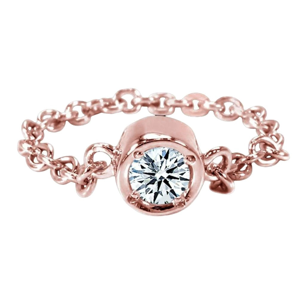 2,5 Karat Yards Echt Aus der Erde Abgebauter Natürlicher Diamantarmband Kettenstil Roségold von Pink Gold