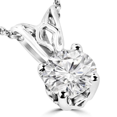 2,5 Karat wunderschöner Solitär-Anhänger mit rundem Schliff Echt Diamant