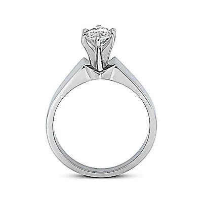 2,5 ct Marquise-Echt-Diamant-Ring mit dickem Schaft