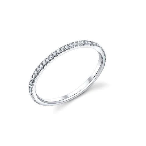 2,50 ct Rundschliff Echt Diamanten Ewigkeitsband 14K Weißgold