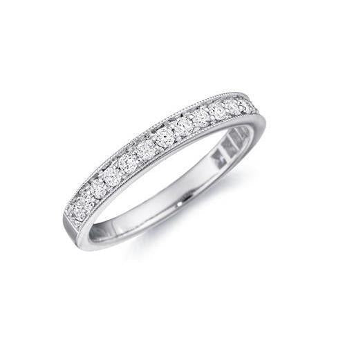 2,50 ct runder Brillantschliff Echt Diamant Eternity Band 14K Weißgold