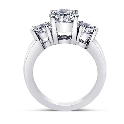2,50 ct. Drei-Steine-Jubiläumsring mit runden Echt Diamanten