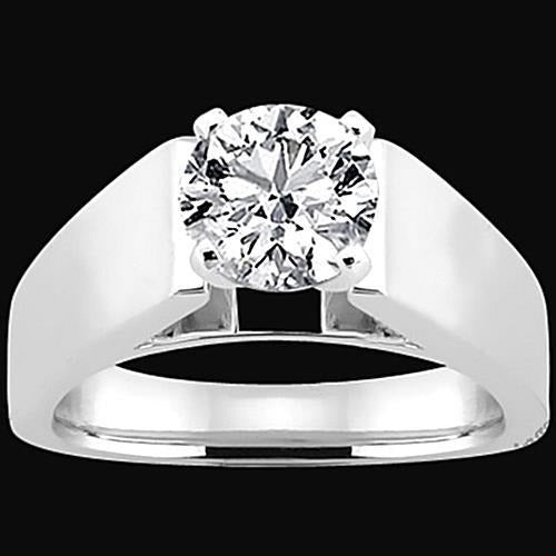 2,50 ct. Runder Brillant-Echt Aus der Erde Abgebauter Natürlicher Diamant-Solitärring Weißgold