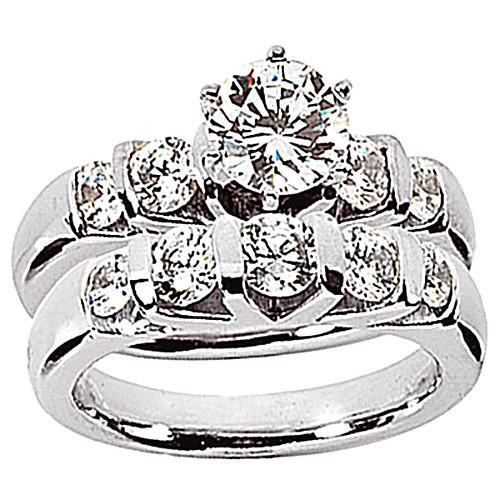 2,55 Karat Verlobungsring-Set, hochwertiger echter Aus der Erde Abgebauter Natürlicher Diamantring, neu