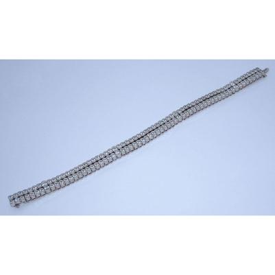 26 Karat zweireihiges Echt Diamant-Tennisarmband
