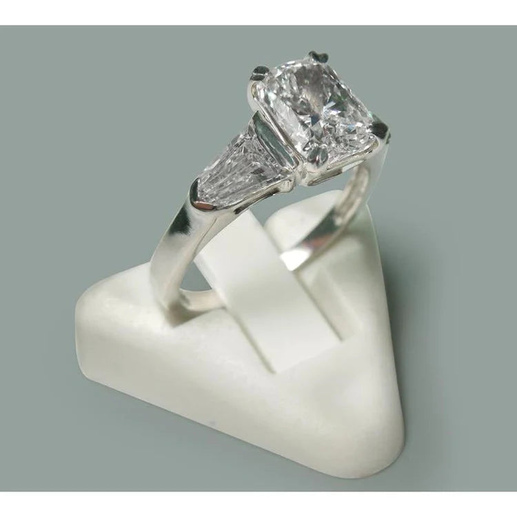 2,60 Ct Strahlender Echt Diamant Drei Ring Schmuck Neu