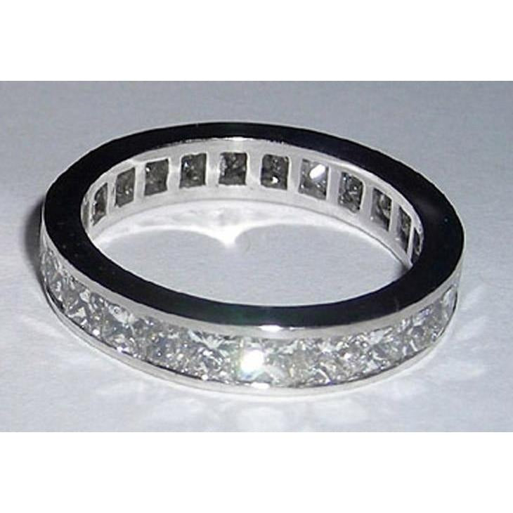 2,60 Karat Prinzessinnenschnitt Wunderschönes Natürliche Aus der Erde Abgebauter Natürlicher Diamantband Neu