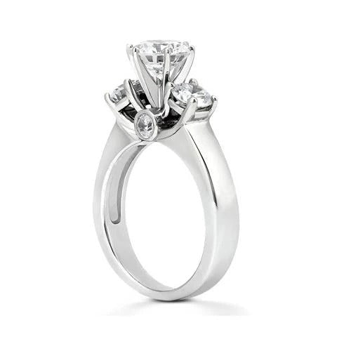 2,62 Karat F Vs1 Echt Diamantring 3 Steinring