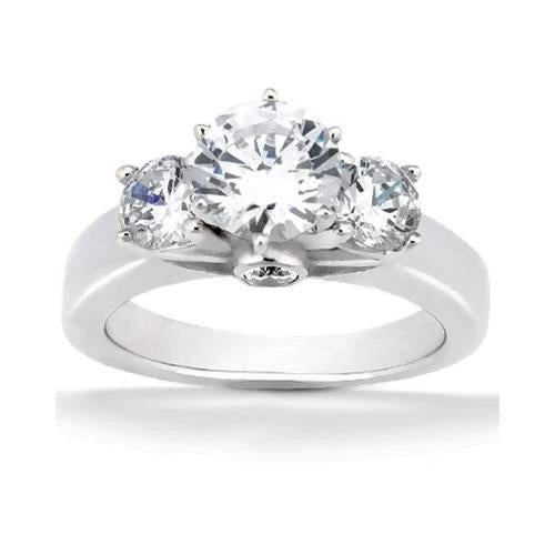 2,62 Karat F Vs1 Echt Diamantring 3 Steinring