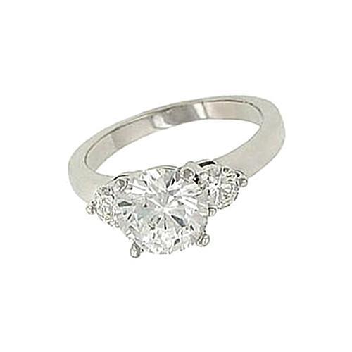 2,65 Karat Echt Diamanten-Verlobungsring Drei-Stein-Goldring