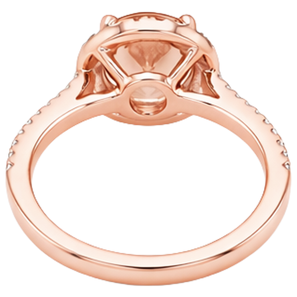echter oval morganit 25.00Karat ring mit Diamantbesatz