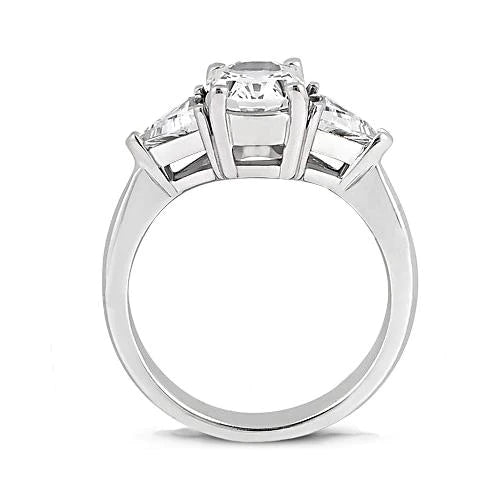 2,70 ct. Big Echt Diamants Verlobungsring Drei Steine Schmuck Neu