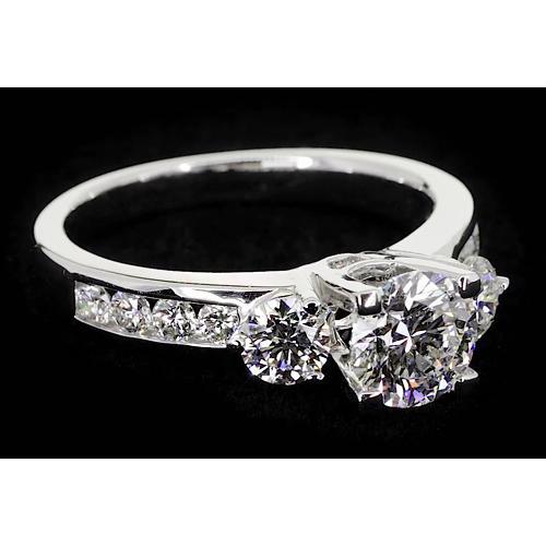 2,75 karat drei-stein-ring-kanal-set runder diamantschmuck