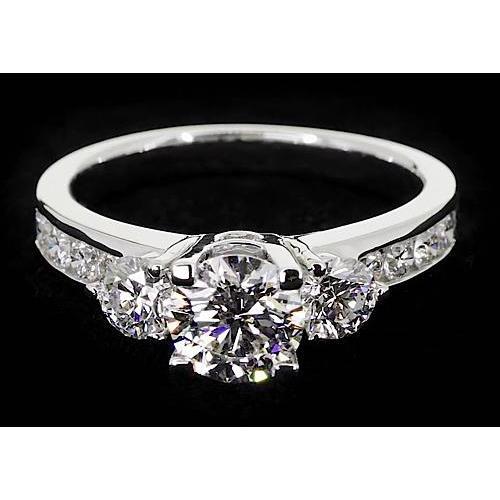 2,75 karat drei-stein-ring-kanal-set runder diamantschmuck