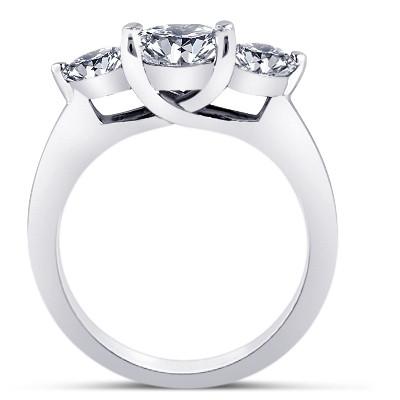 2,91 Karat Drei-Steine-Echt-Diamant-Verlobungsring Gold Neu