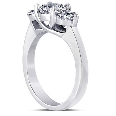 2,91 Karat Drei-Steine-Echt-Diamant-Verlobungsring Gold Neu